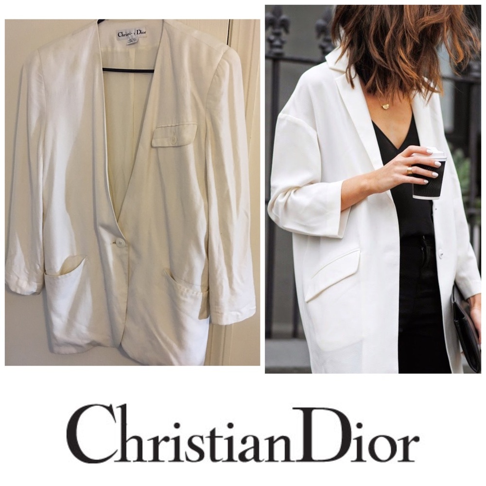 Dior White Women's Blazer Jacket